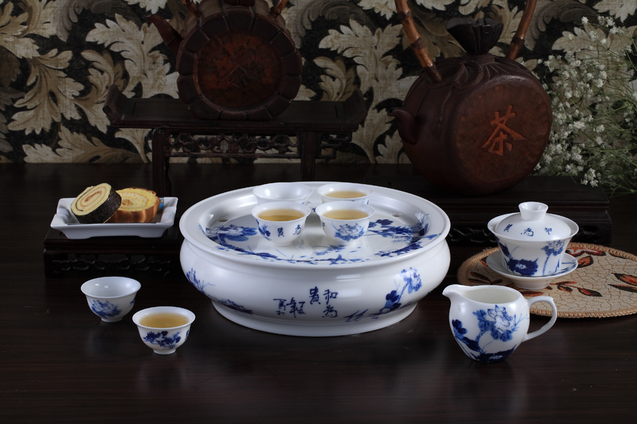 Lotus fish - Premium bone china tea set PT005