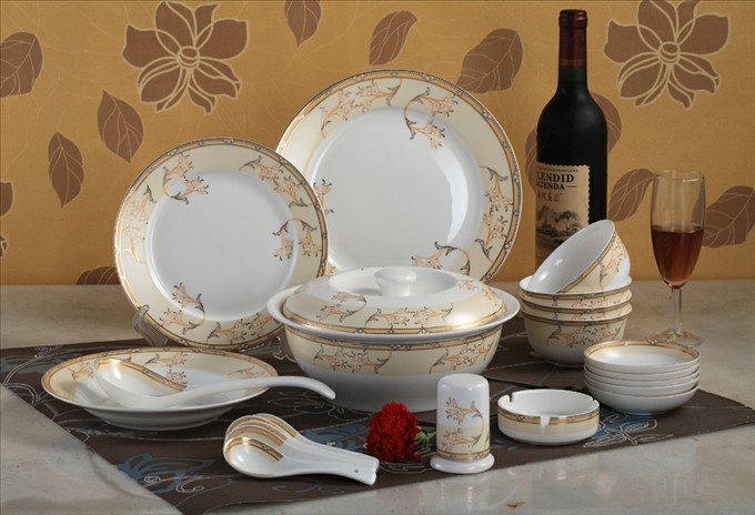 Solo- - Színes üvegezésű fejlett csont porcelán öltöny PC0018