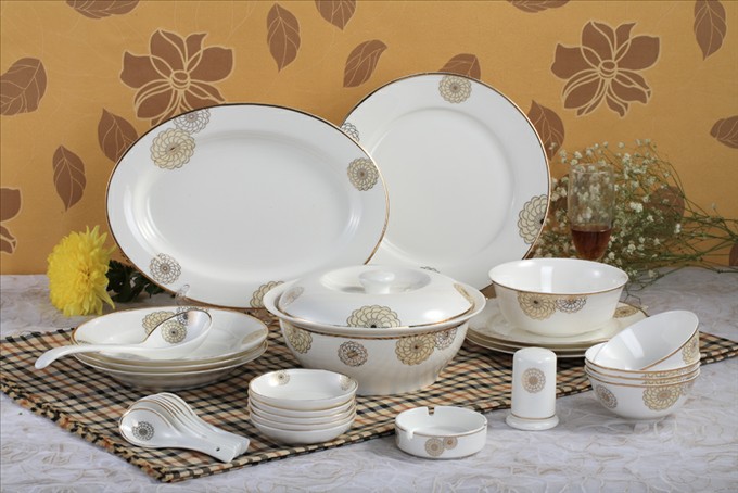 Színes üvegezésű fejlett csont porcelán öltöny PC0084